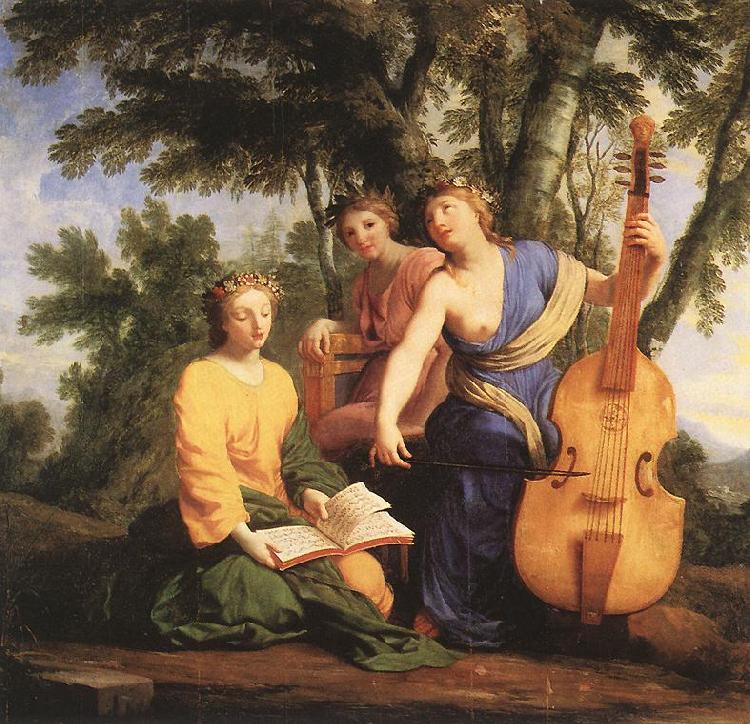 Eustache Le Sueur Melpomene, Erato and Polymnia oil painting picture
